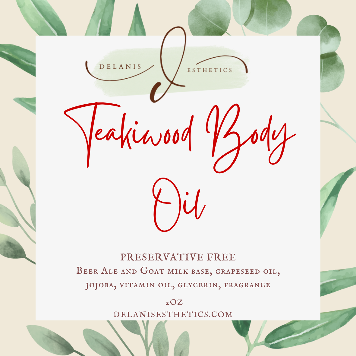 Teakiwood Body Oil